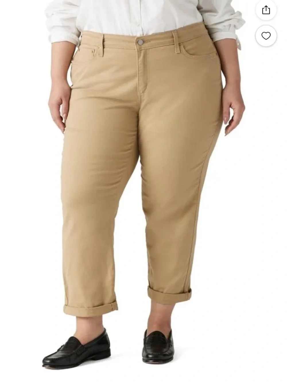 NWT Levi’s Boyfriend Pants Camel Beige 34x27
